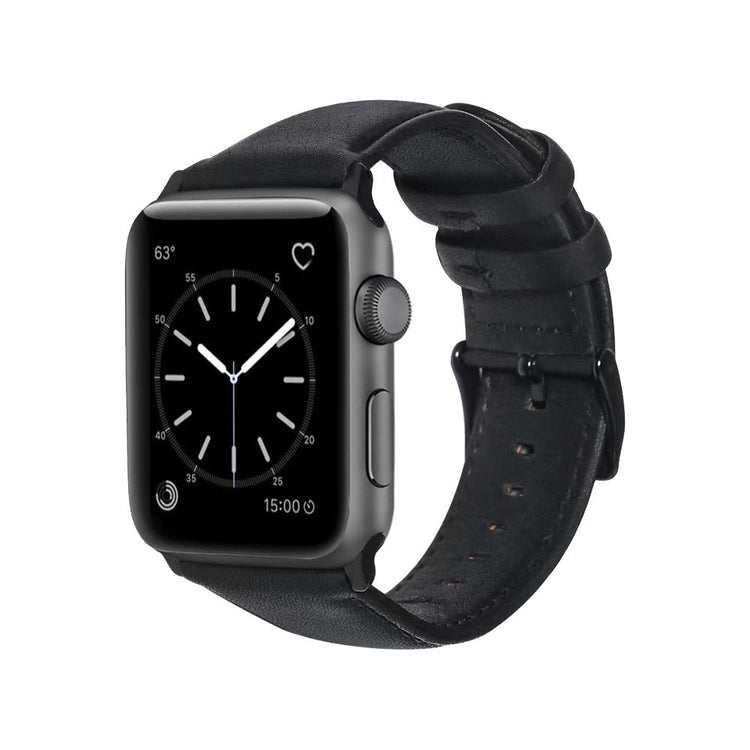 Apple Watch - Echtlederarmband in Schwarz