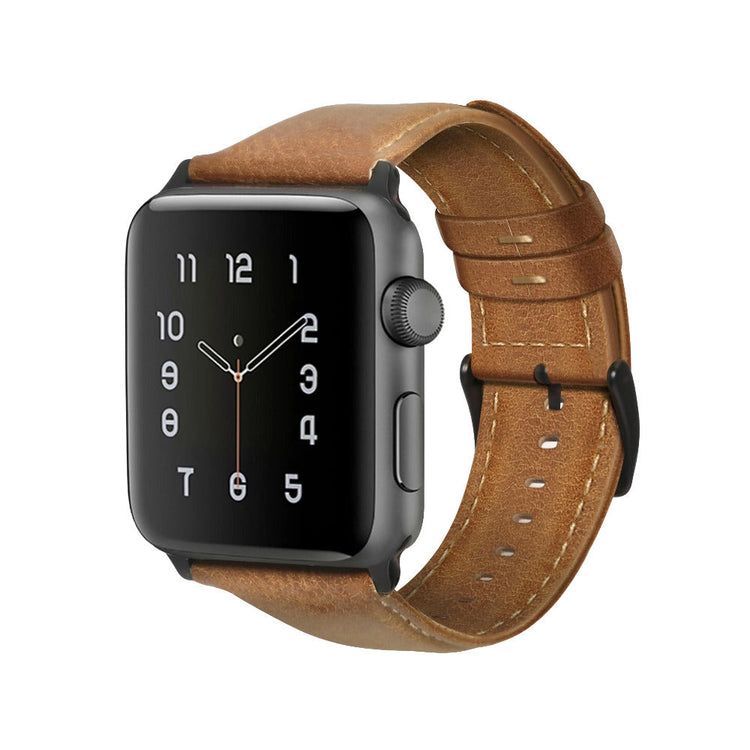 Apple Watch - Echtlederarmband in Hellbraun