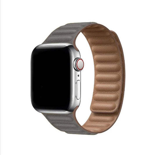 Apple Watch - Lederarmband Magnetverschluss in Grau