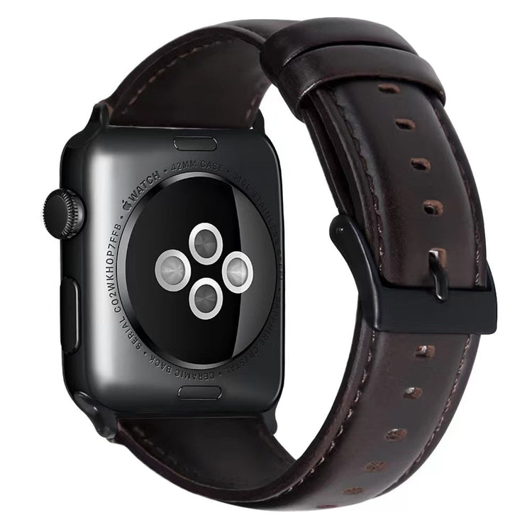 Apple Watch - Echtlederarmband in Dunkelbraun