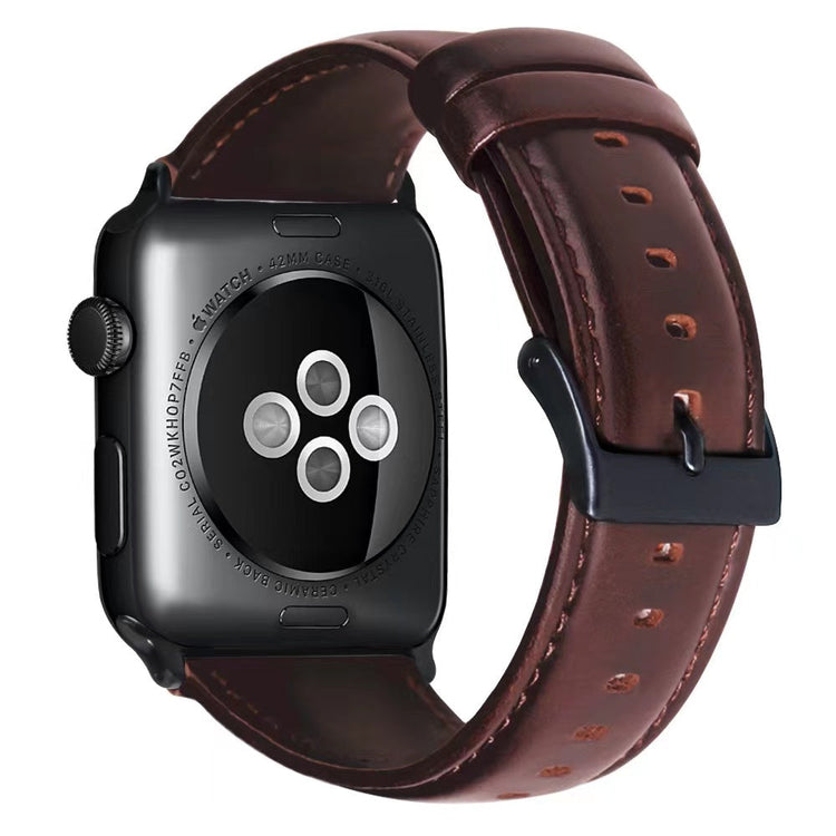 Apple Watch - Echtlederarmband in Weinrot