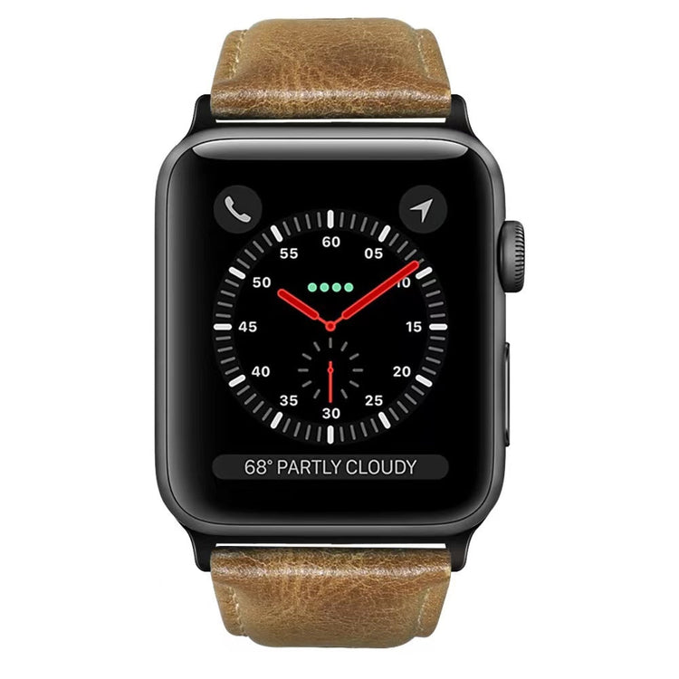 Apple Watch - Echtlederarmband in Hellbraun