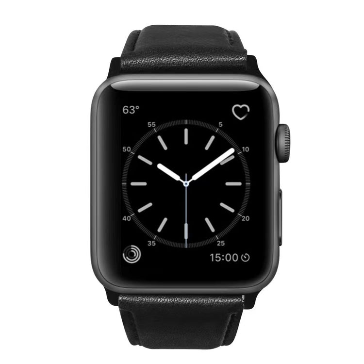 Apple Watch - Echtlederarmband in Schwarz