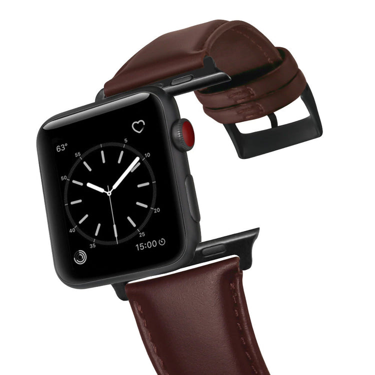 Apple Watch - Echtlederarmband in Weinrot