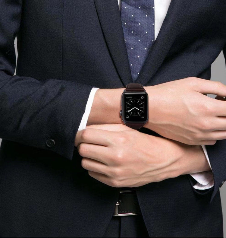 Apple Watch - Echtlederarmband in Dunkelbraun