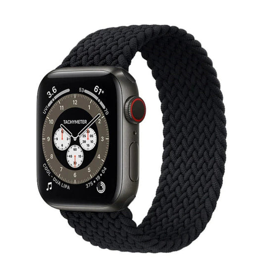 Apple Watch - Geflochtenes Loop Armband in Schwarz