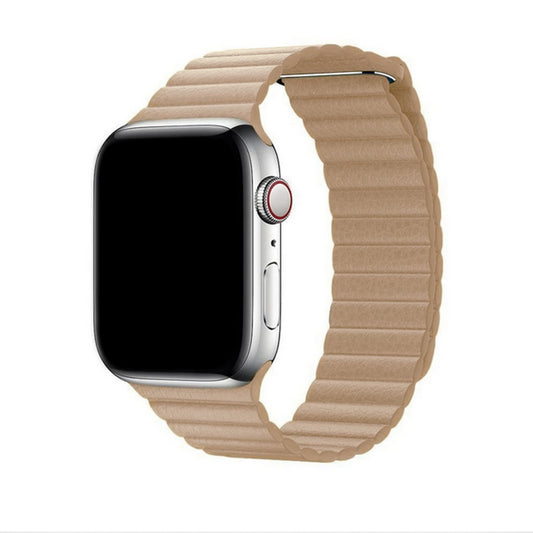 Apple Watch - Lederarmband Magnetverschluss in Beige