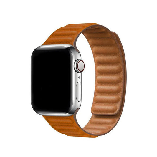 Apple Watch - Lederarmband Magnetverschluss in Sienna Braun