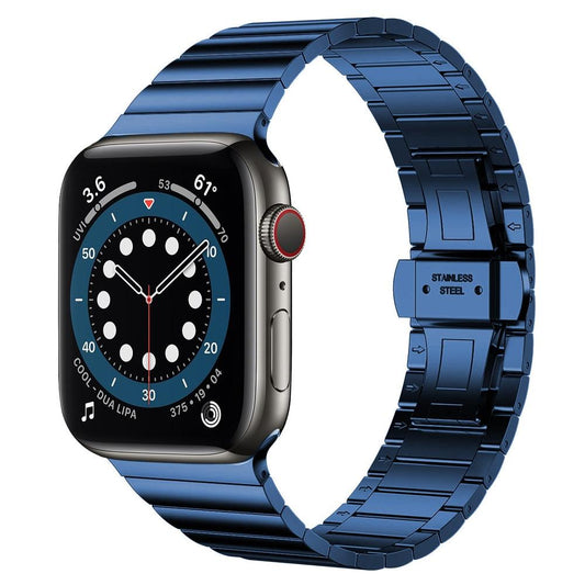 Apple Watch - Premium Edelstahl Gliederarmband in Blau