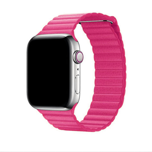 Apple Watch - Lederarmband Magnetverschluss in Pink