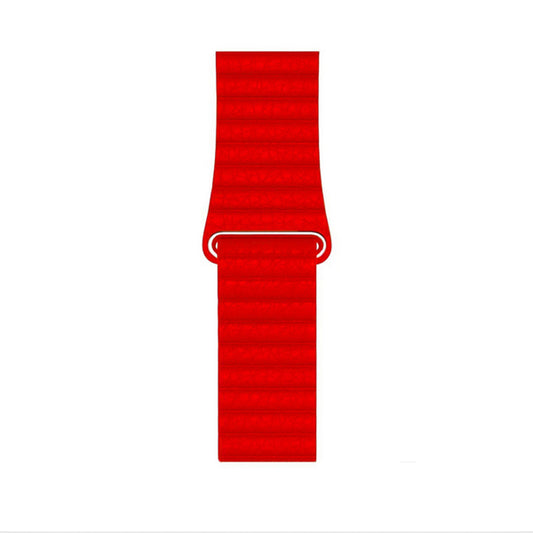 Apple Watch - Lederarmband Magnetverschluss in Rot