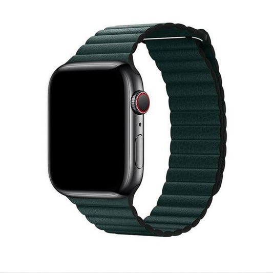 Apple Watch - Lederarmband Magnetverschluss in Grün